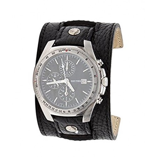 Rhythm(Japan) Men Genuine Sapphire Glass Wrist Watch 4.1x4.1x0.6cm